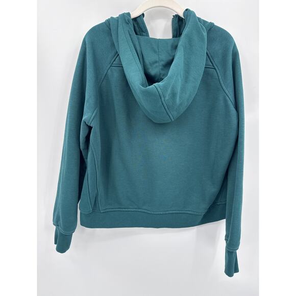 Danskin Half Zip Hoodie Relaxed Fit Dark Sea Green Kangaroo Pocket Size Large L - Picture 5 of 8